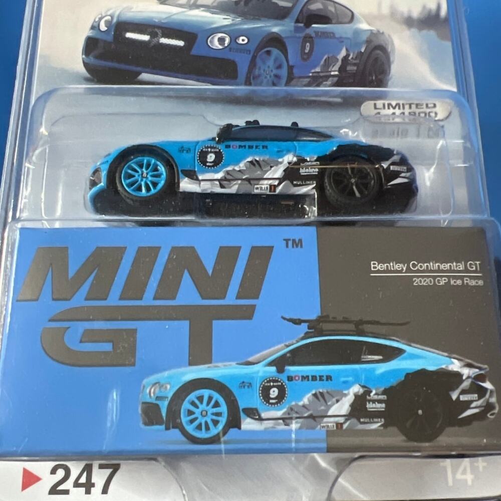 Mini GT Bentley Continental GT3 #9 2020 GP Ice Race 1:64 Diecast #247 Limited